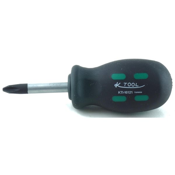 K-Tool International Stubby Screwdriver, No. 2 x 1.5" KTI-16121